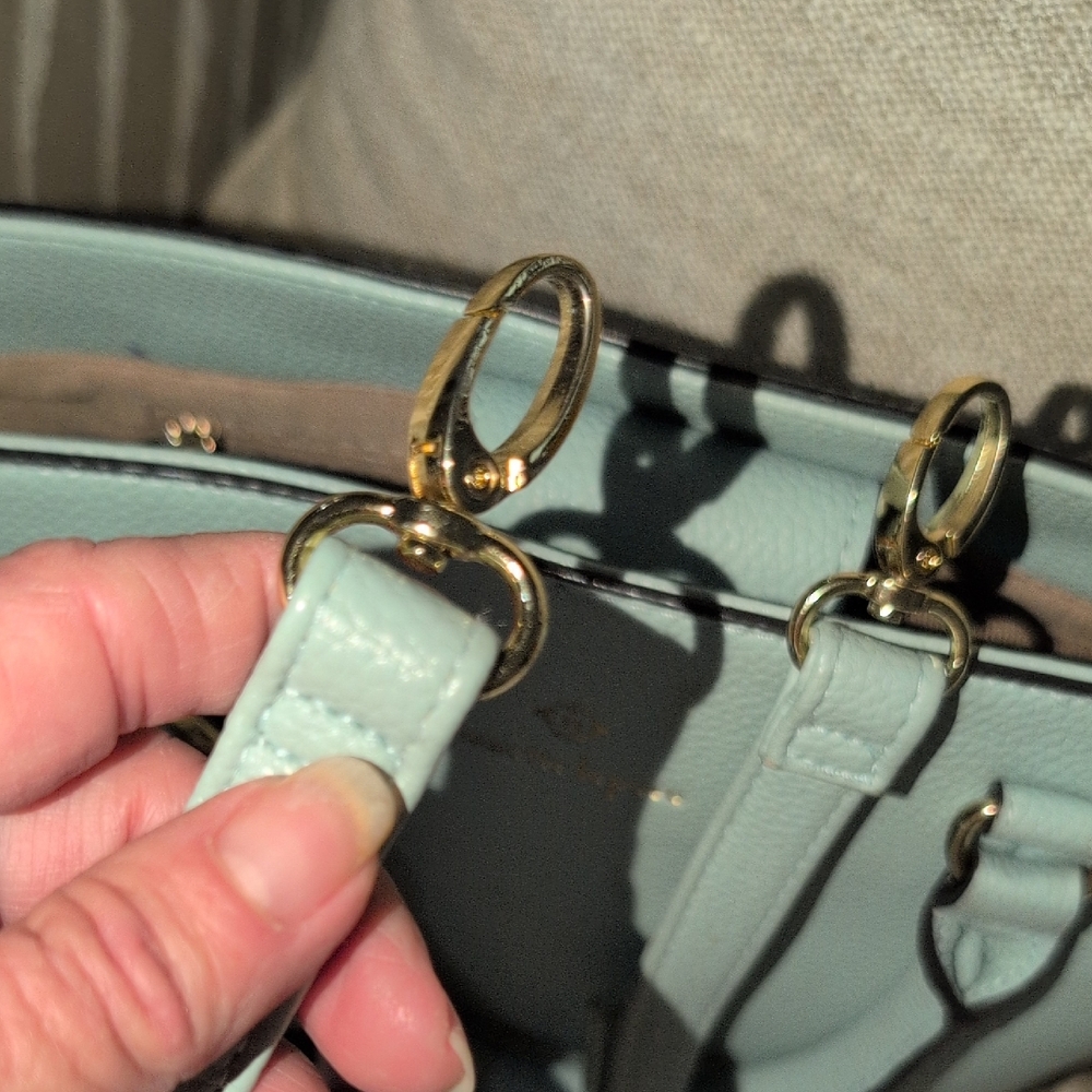 Nanette Lepore Light Blue Tote with Floral Accent - Picture 13 of 13